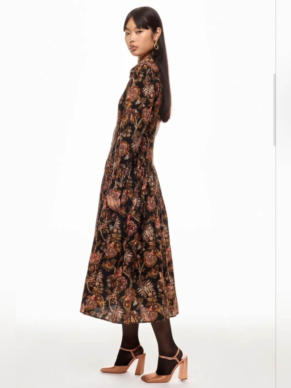 ULLA JOHNSON CELIA PAISLEY COLLARED DRESS SIZE 2 MSRP $750 - Picture 3 of 11
